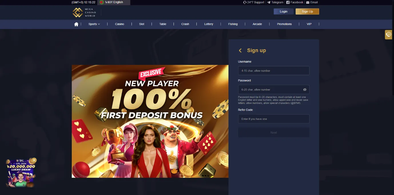 MCW casino sign up